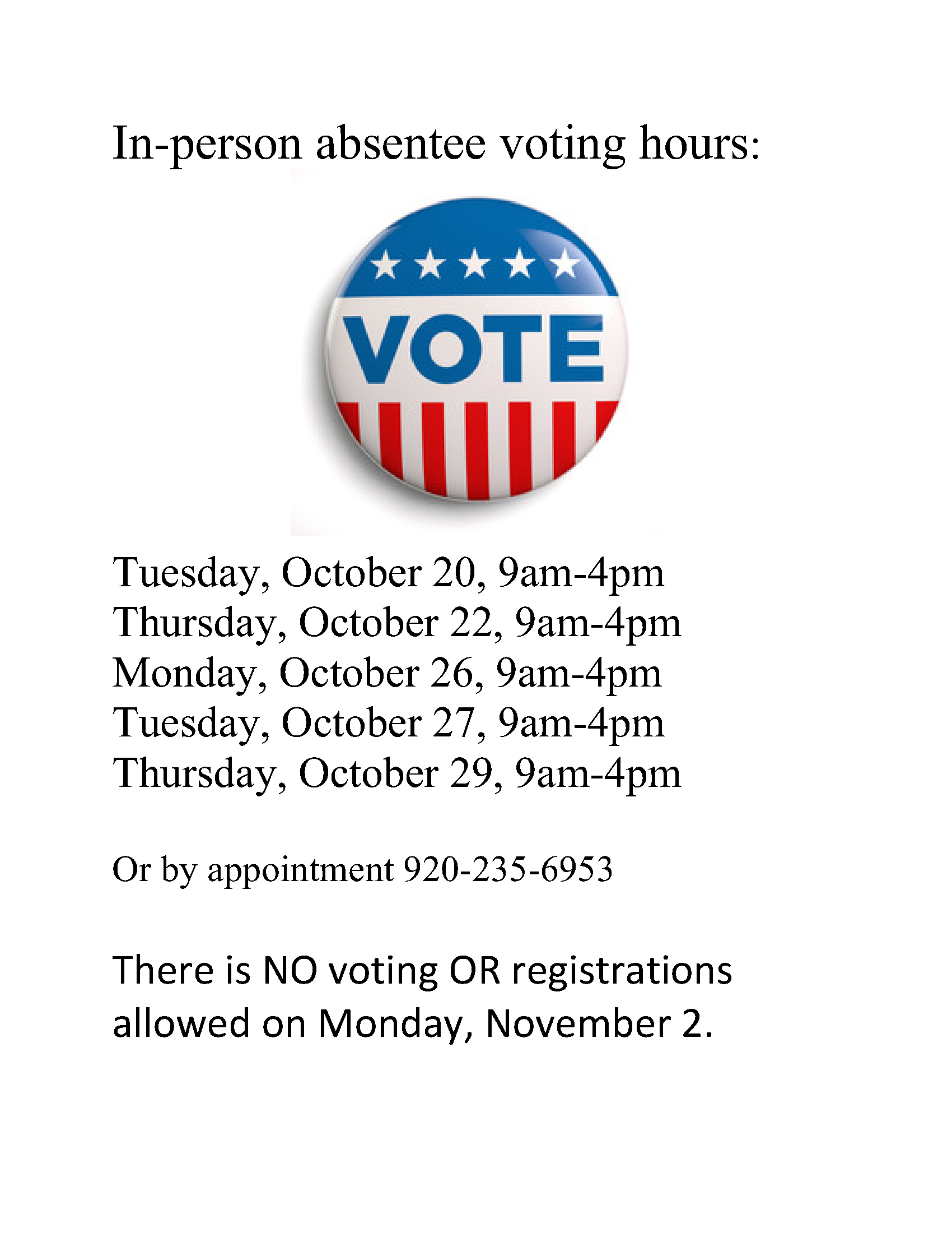 In-person absentee voting